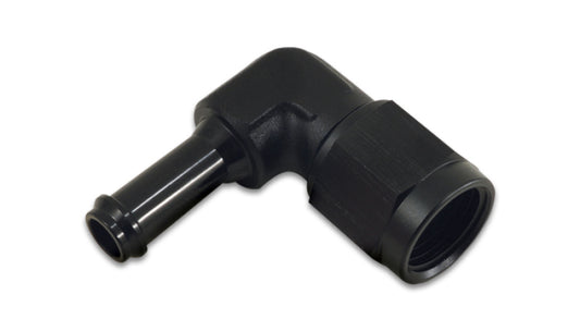 Vibrant -8AN to 1/2in Hose Barb 90 Degree Adapter - Anodized Black - Racecraft Industries
