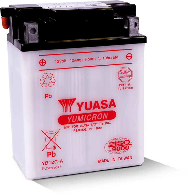 Yuasa YB12C-A Yumicron 12-Volt Battery - Racecraft Industries