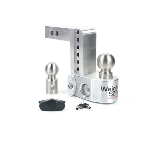 Weigh Safe 6in Drop Hitch w/Built-in Scale & 2in Shank (10K/12.5K GTWR) - Aluminum - Racecraft Industries