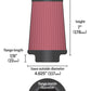K&N Filter Universal Rubber Filter 3 1/2 inch Flange 4 5/8 inch Base 3 1/2 inch Top 7 inch Height - Racecraft Industries