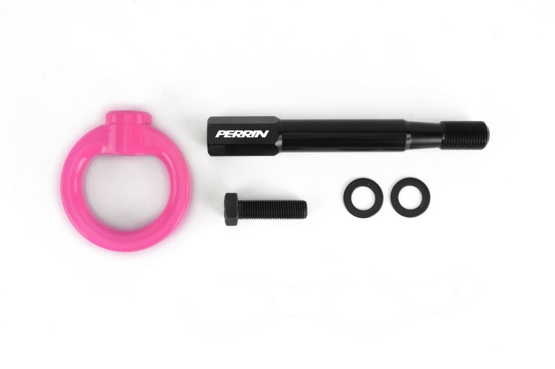 Perrin 2022 Subaru WRX / 18-21 Crosstrek Tow Hook Kit (Rear) - Hyper Pink - Racecraft Industries