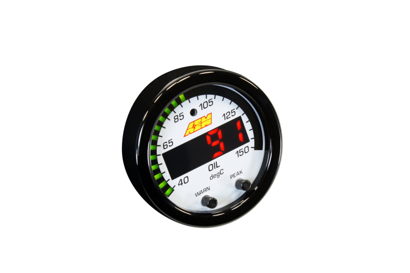 AEM X-Series Temperature 100-300F Gauge Kit (ONLY Black Bezel and Water Temp. Faceplate) - Racecraft Industries