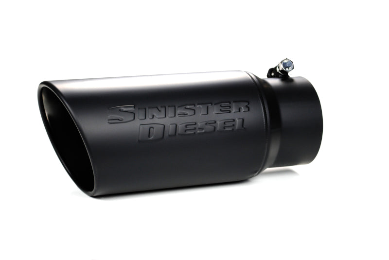 Sinister Diesel Universal Black Ceramic Coated Stainless Steel Exhaust Tip (4in to 5in) - Racecraft Industries