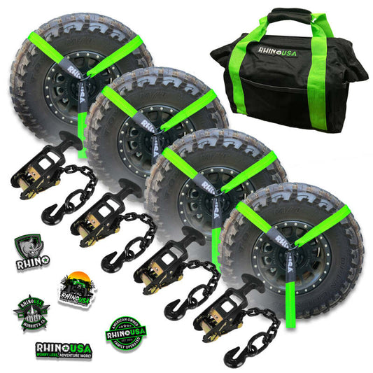 Rhino USA Lasso Straps; Basket Straps - Green - Racecraft Industries