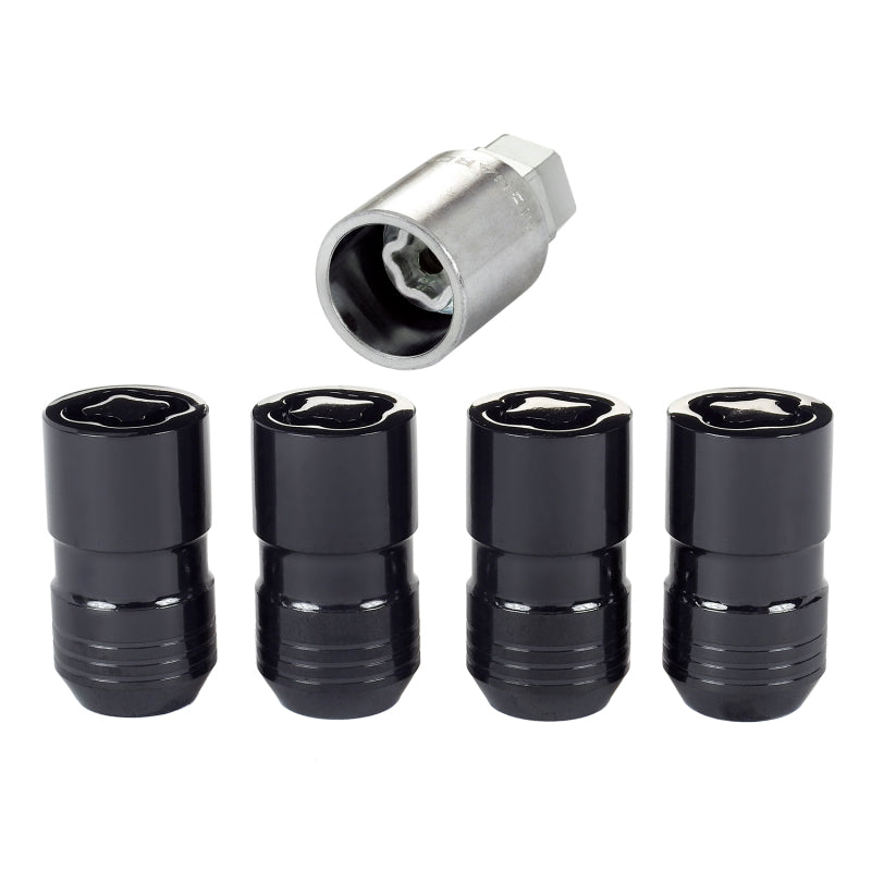 McGard Wheel Lock Nut Set - 4pk. (Cone Seat) M14X1.5 / 21mm & 22mm Dual Hex / 1.639in. L - Black - Racecraft Industries