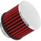 K&N 1.5in Flange ID x 3in OD x 2.5in H Chrome Finish Rubber Base Crankcase Vent Filter - Racecraft Industries
