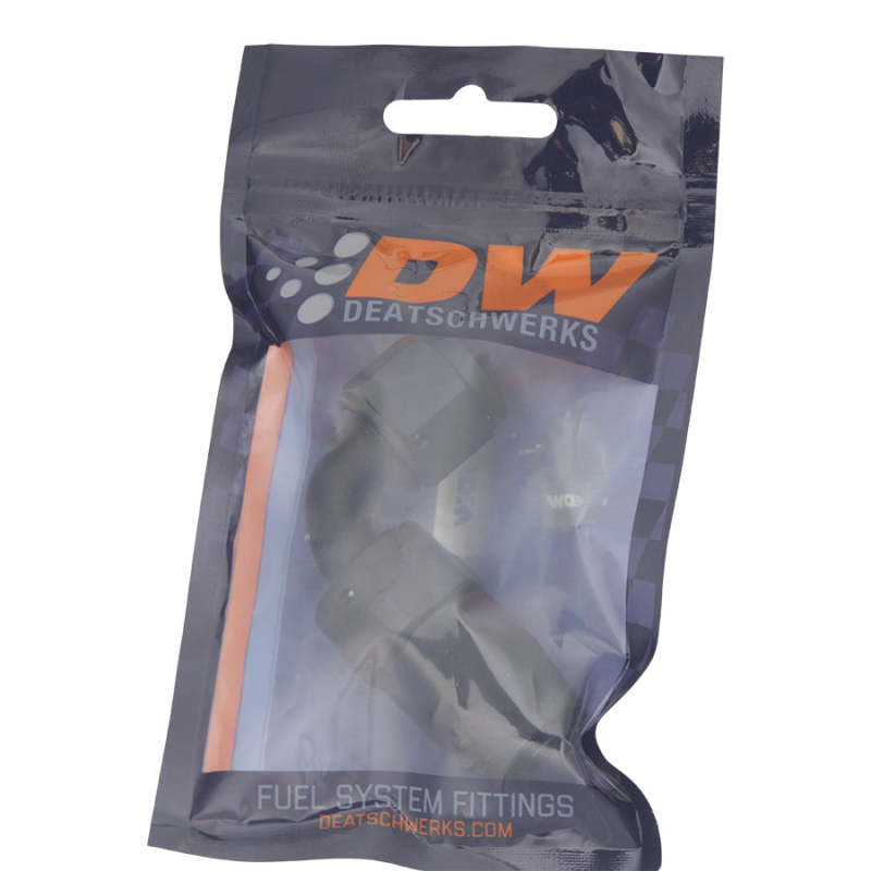 DeatschWerks 6AN Female Swivel 90-Degree Hose End CPE - Anodized Matte Black - Racecraft Industries