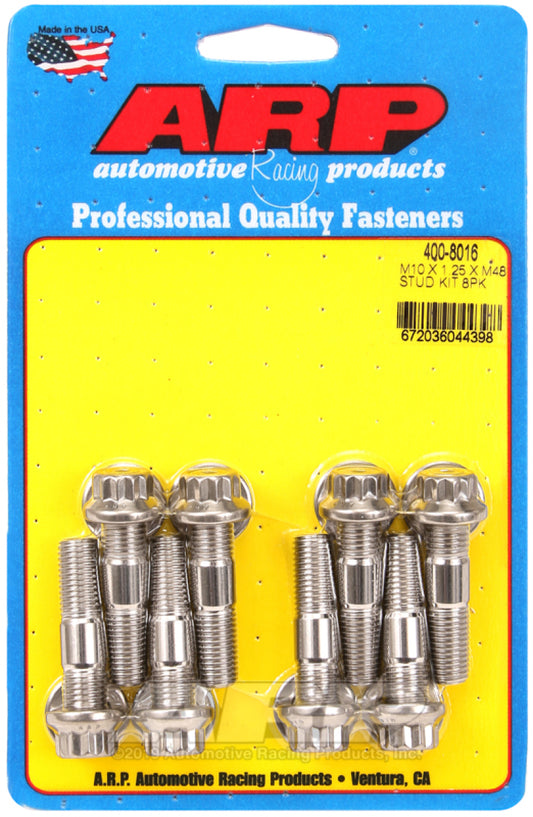 ARP Sport Compact M10 x 1.25 x 48mm Stainless Accessory Studs (8 pack) - Racecraft Industries