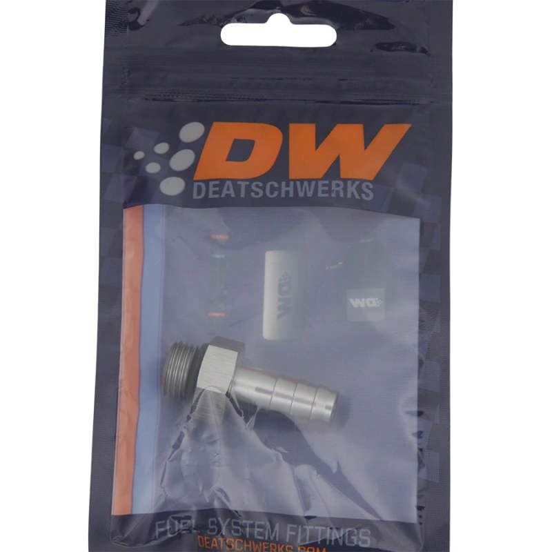 DeatschWerks 6AN ORB Male To 3/8in. Male Triple Barb Fitting (Incl. O-Ring) - Racecraft Industries