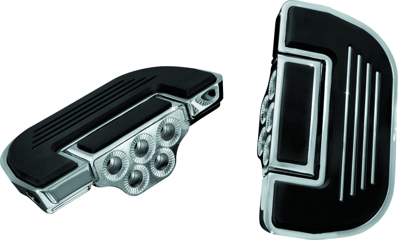 Kuryakyn Premium Ribbed Floorboards Without Adapter Chrome - Racecraft Industries