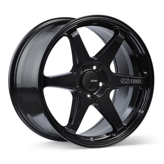 Enkei T6R 18x9.5 38mm Offset 5x114.3 Bolt Pattern 72.6 Bore Gloss Black Wheel - Racecraft Industries