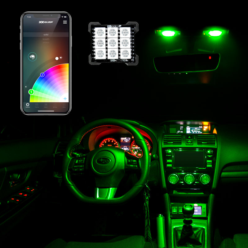XK Glow RGB Festoon LED Panel XKchrome Bluetooth App Controlled Dome Bulb - Racecraft Industries