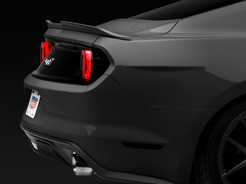 Raxiom 15-22 Ford Mustang Halo LED Tail Lights - Gloss Black Housing (Smoked Lens) - Racecraft Industries