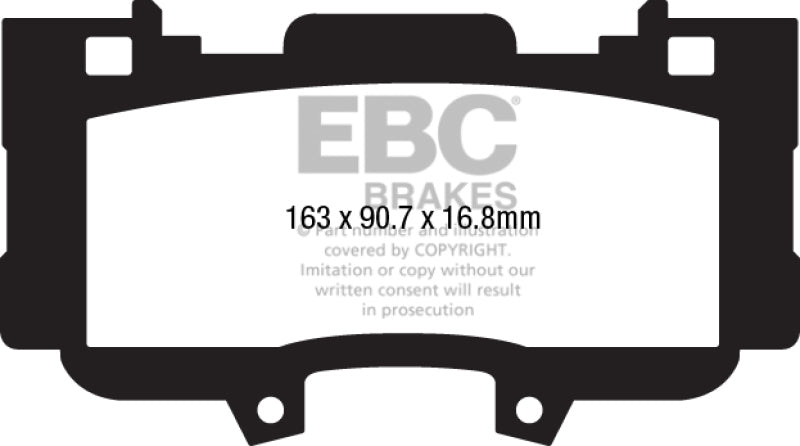 EBC 15+ Ford Mustang 2.3 Turbo Performance Pkg Yellowstuff Front Brake Pads - Racecraft Industries
