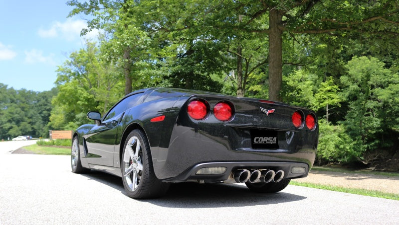 Corsa 2005-2007 Chevrolet Corvette (C6) 6.0L/6.2L Polished Xtreme Axle-Back Exhaust w/4.5in Tips - Racecraft Industries