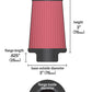 K&N Universal Chrome Filter 1 15/16 inch FLG / 3 inch Base / 2 inch Top / 3 inch Height - Racecraft Industries
