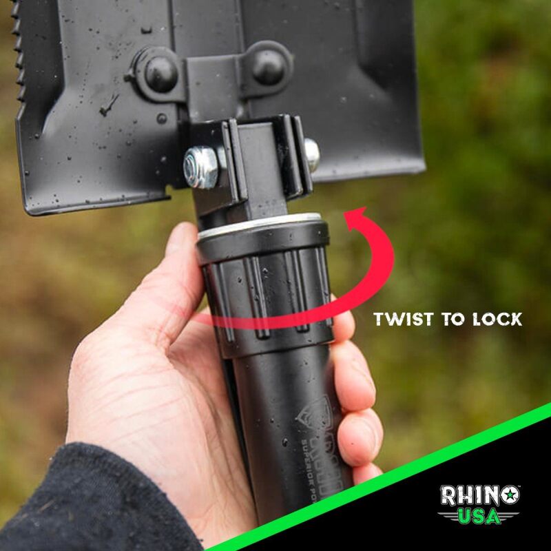 Rhino USA Folding Recovery Shovel W/Pick - Racecraft Industries