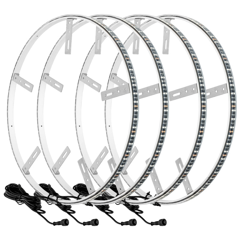Oracle LED Illuminated Wheel Rings - Double LED - White SEE WARRANTY - Racecraft Industries