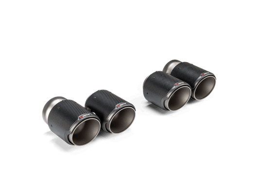 Akrapovic 2021+ BMW G87 M2, G80 M3 &amp; G82 M4 Classic Carbon Design Tail Pipe Set - Racecraft Industries