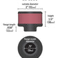 K&N 3/4 inch ID 2 inch OD 1.5 inch H Clamp On Crankcase Vent Filter - Racecraft Industries