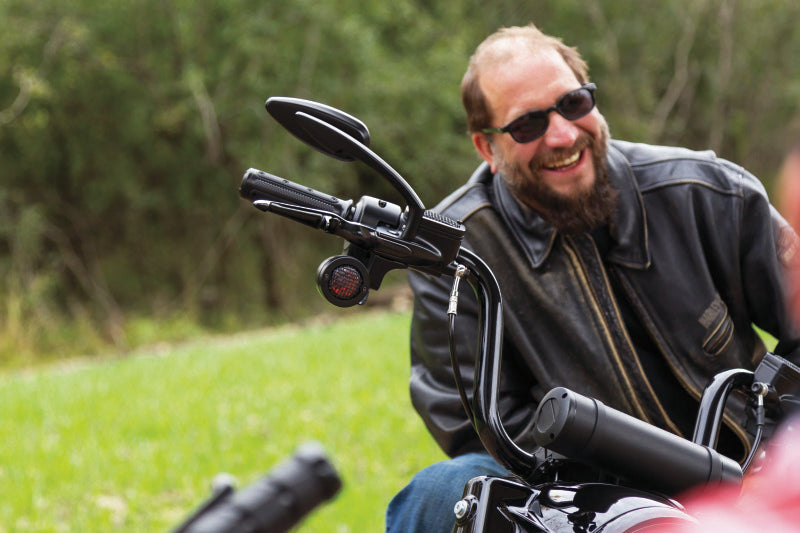 Kuryakyn Heavy Industry Grips Throttle-By-Wire Black - Racecraft Industries