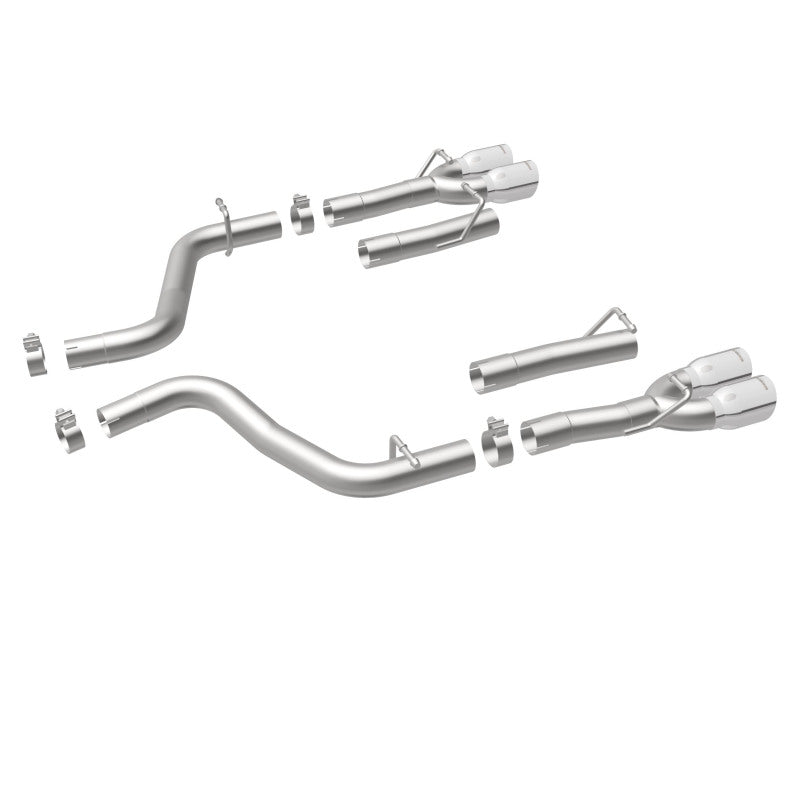 MagnaFlow Axle-Back, SS, 2.5in, Quad Split Rear 3.5in Tip 2015 Dodge Challenger 3.6L V6 - Racecraft Industries