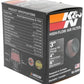 K&N Universal Round Clamp-On Air Filter 3in Flange ID x 6in Base OD x 4.625in Top OD x 3in Height - Racecraft Industries