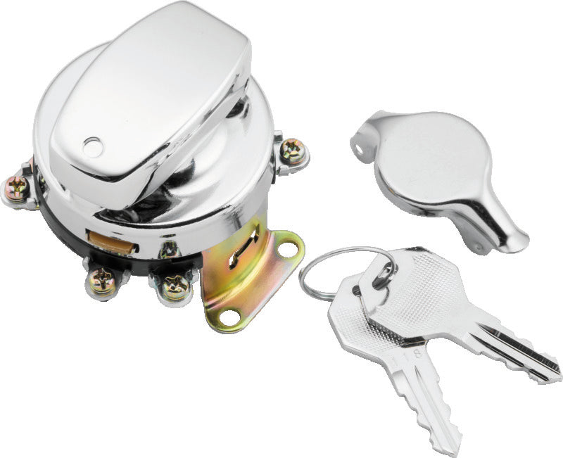 Twin Power 36-72 FL Chrome Fat Bob Style Ignition Switch - Racecraft Industries