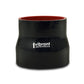 Vibrant 3.5in I.D. x 4.250in I.D. x 4.5in Long 4 Ply Gloss Black Silicone Transition Hose - Racecraft Industries