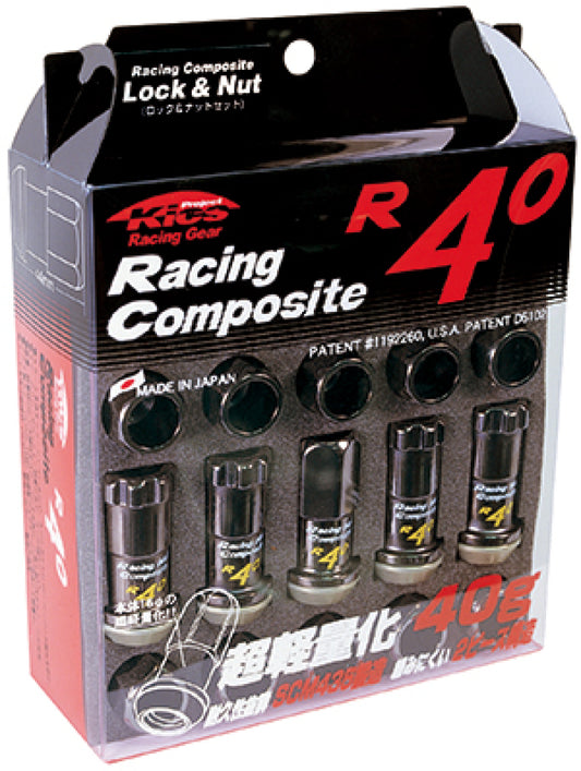 Project Kics 12x1.50 R40 Lug Nuts - Black (16+4 Locks) - Racecraft Industries