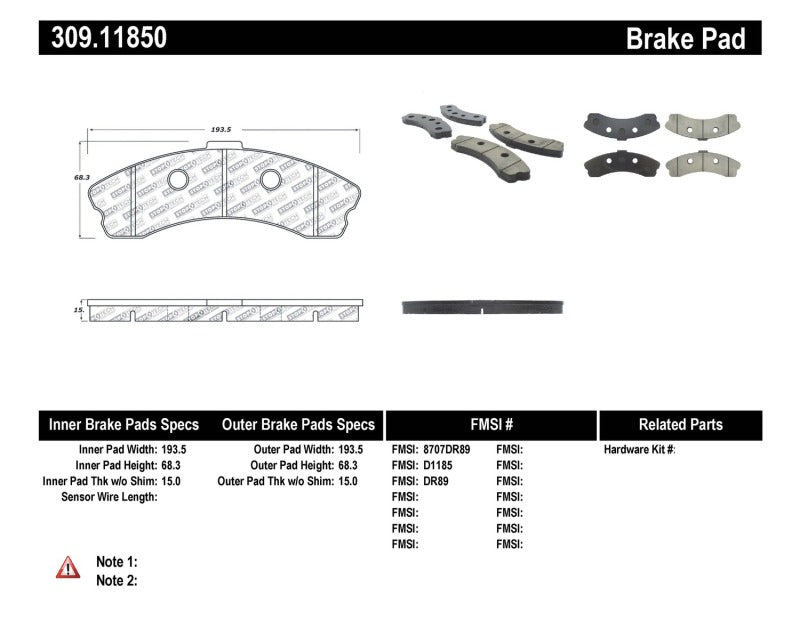 StopTech Performance 06-09 Chevrolet Corvette Z06 Front Brake Pads - Racecraft Industries