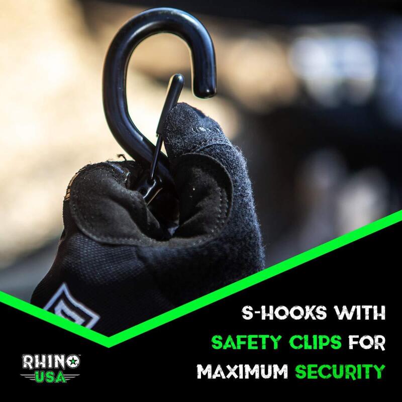 Rhino USA Heavy Duty Ratchet Tie-Down 4-Pack Red 1.6In X 15Ft - Racecraft Industries