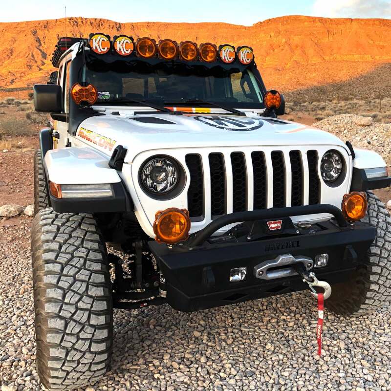 KC HiLiTES 6in. Light Shield for SlimLite LED - Amber - Racecraft Industries