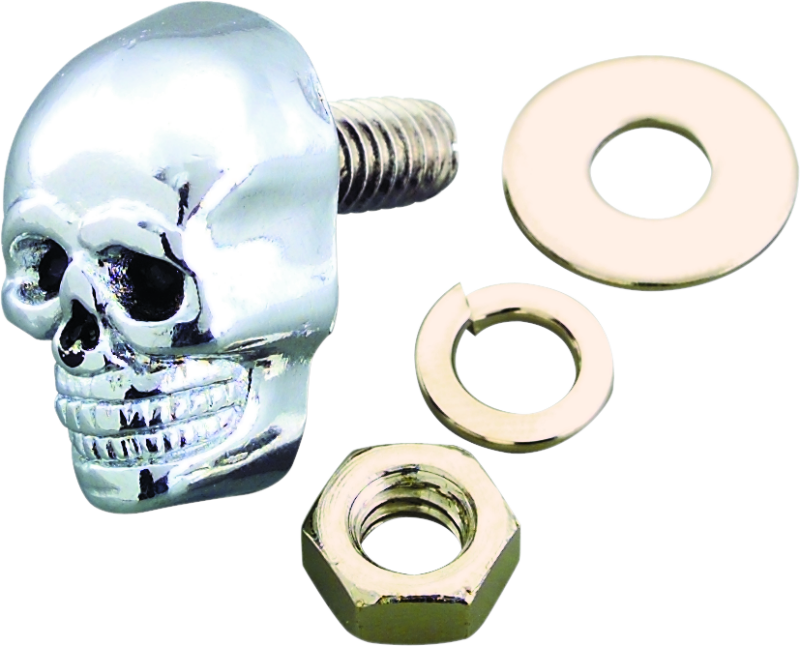 Bikers Choice Chrome Skull Kromets 5/8 Long 1/4-20 Stud Ea - Racecraft Industries