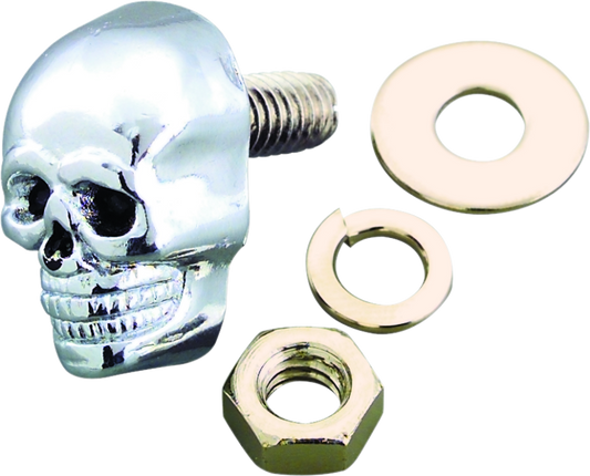 Bikers Choice Chrome Skull Kromets 5/8 Long 1/4-20 Stud Ea - Racecraft Industries