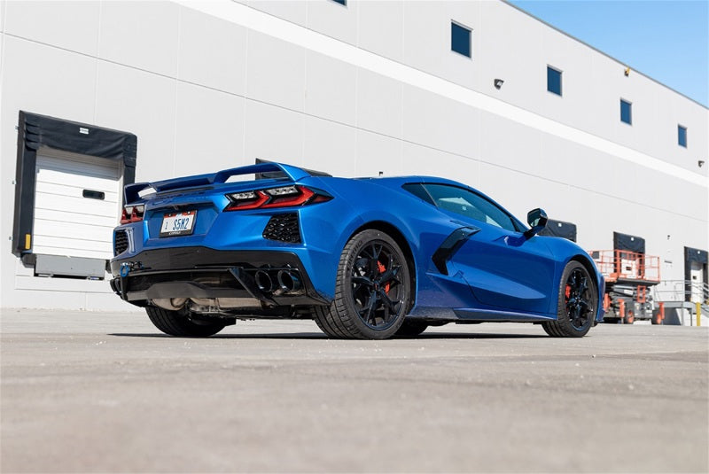 Corsa 20-24 Corvette C8 3in Valved Cat-Back 4.5in Blk Quad Tips Fits Factory Perf Exhaust DeletesAFM - Racecraft Industries