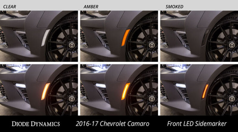 Diode Dynamics 16-21 Chevrolet Camaro LED Sidemarkers Smoked (set) - Racecraft Industries