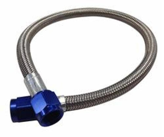 Fragola -4AN Hose Assembly Straight x Straight 36in Blue Nuts Nitrous Supply Line (3 Feet) - Racecraft Industries