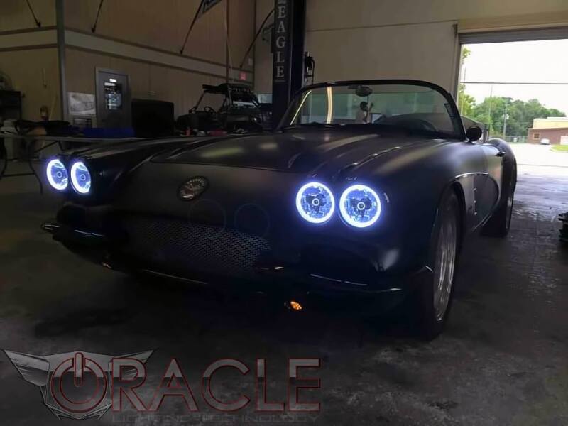 Oracle Pre-Installed Lights 5.75 IN. Sealed Beam - White Halo SEE WARRANTY - Racecraft Industries