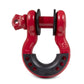 Body Armor 4x4 3/4in Red D-Ring with Black Isolators Single - Racecraft Industries