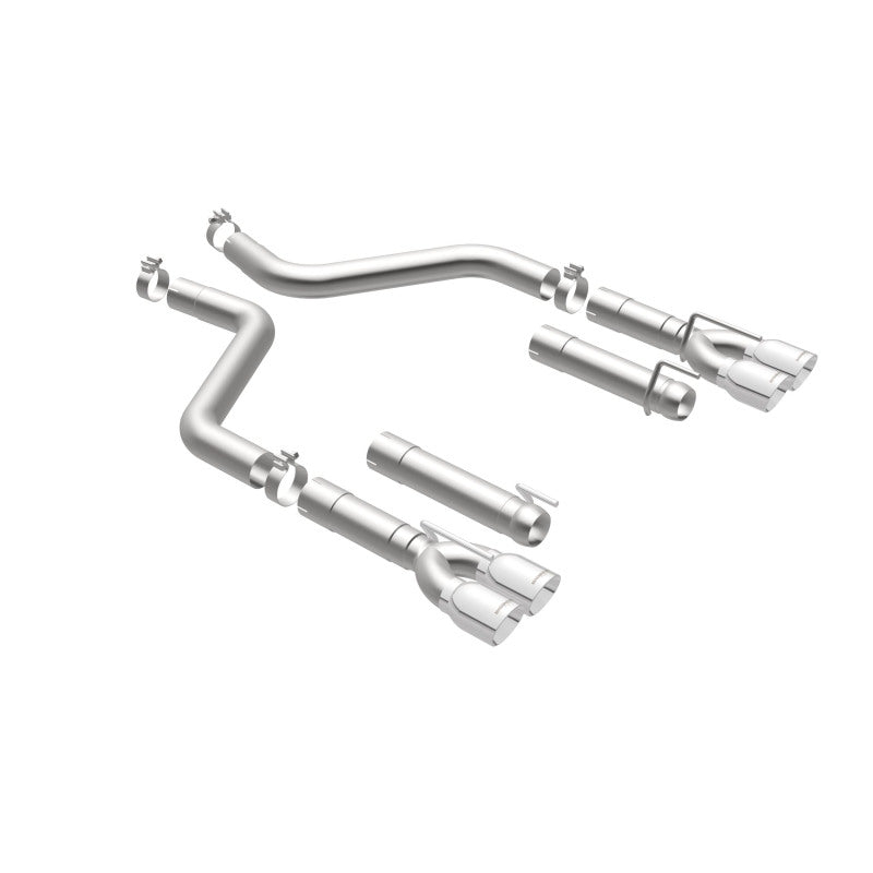 MagnaFlow Axle-Back, SS, 3in, Quad Split Rear 3.5 Tips 2015 Dodge Challenger incl SRT Hellcat - Racecraft Industries