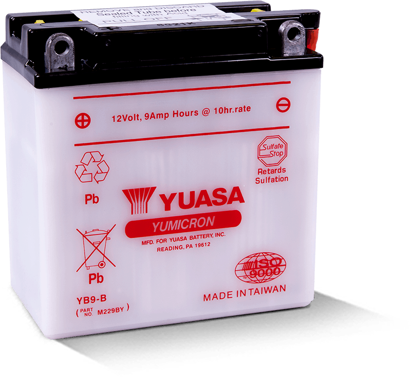 Yuasa YB9-B Yumicron 12-Volt Battery - Racecraft Industries