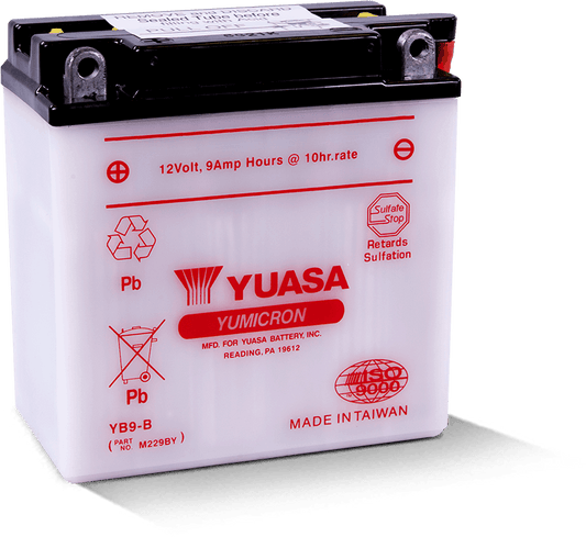 Yuasa YB9-B Yumicron 12-Volt Battery - Racecraft Industries