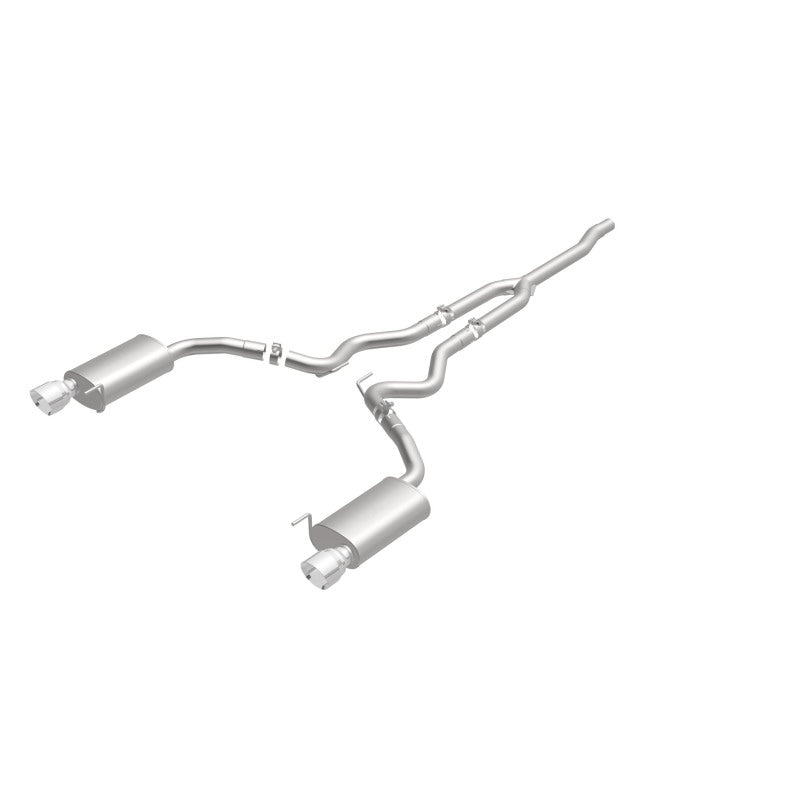 MagnaFlow Cat Back, SS, 2.5in, Street, Dual Split Polished 4.5in Tips 2015 Ford Mustang Ecoboost - Racecraft Industries