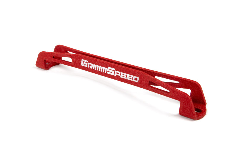 GrimmSpeed 08-18 Subaru WRX/STI Lightweight Battery Tie Down - Red - Racecraft Industries
