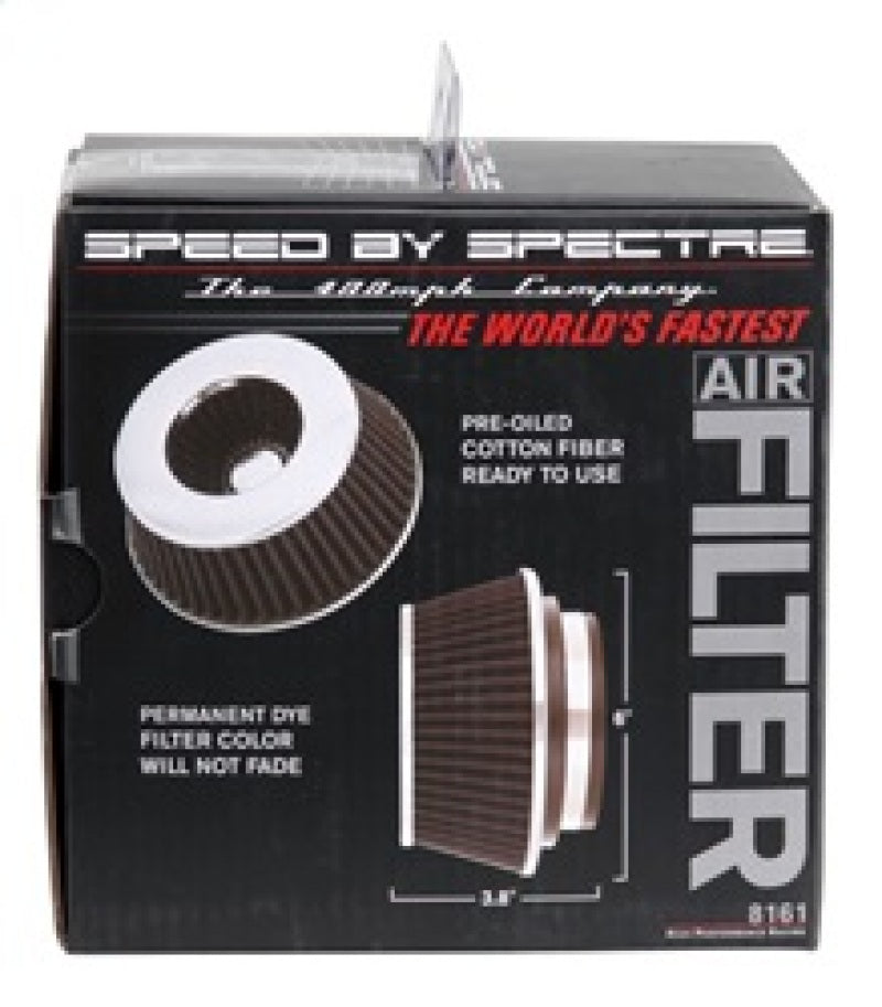 Spectre Adjustable Conical Air Filter 2-1/2in. Tall (Fits 3in. / 3-1/2in. / 4in. Tubes) - Black - Racecraft Industries