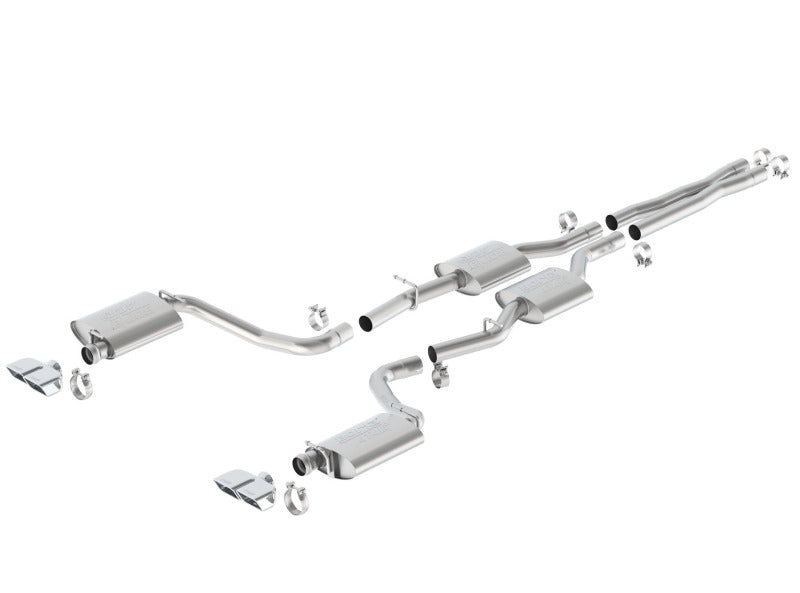 Borla 15-16 Dodge Challenger R/T 5.7L Dual Rectangle Angle Cut Dual Split Rear Exit ATAK Exhaust - Racecraft Industries