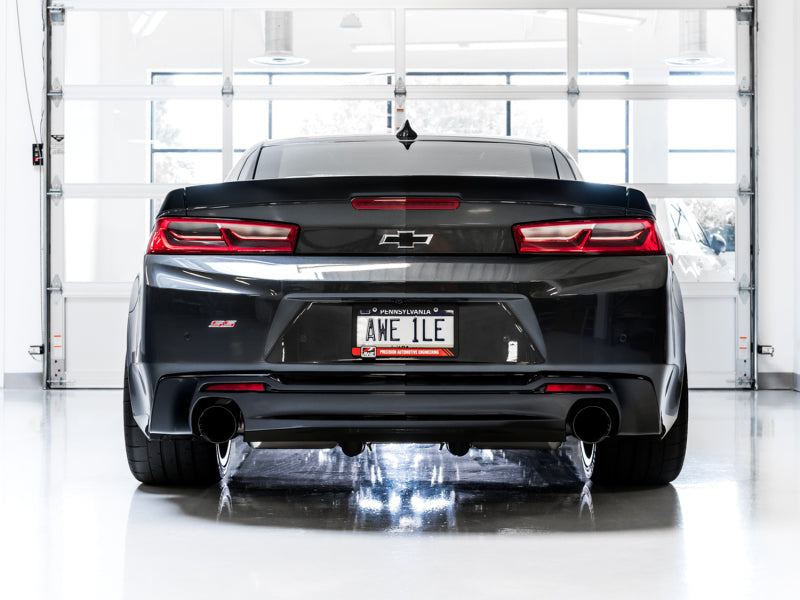 AWE Tuning 16-19 Chevrolet Camaro SS Axle-back Exhaust - Track Edition (Diamond Black Tips) - Racecraft Industries
