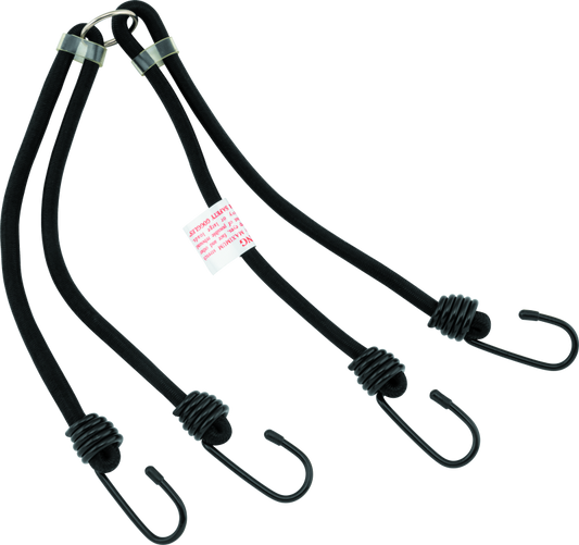 BikeMaster 24in Heavy Duty 4-Hook Bungee - Black - Racecraft Industries