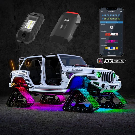 XK Glow RGBW Addressable LED Rock Light Kits Standard XKalpha App Controlled - Racecraft Industries